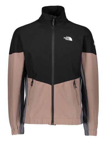 The North Face Kurtka funkcyjna "Track Top" w kolorze beżowo-czarnym