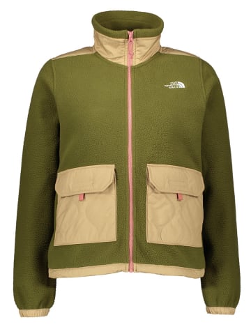 The North Face Fleece vest kaki/crème