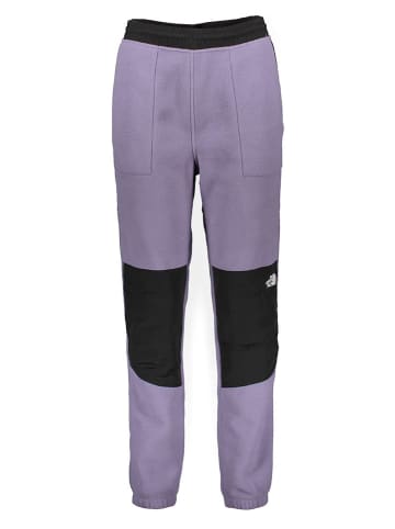 The North Face Spodnie polarowe "Denali" w kolorze fioletowo-czarnym