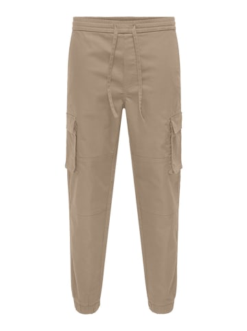 ONLY & SONS Bojówki "Garda" w kolorze beżowym