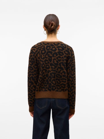 Vero Moda Kardigan w kolorze jasnobrązowo-czarnym
