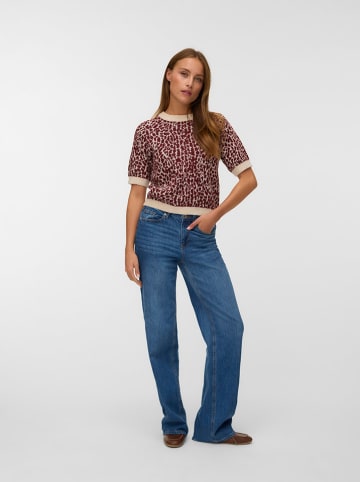 Vero Moda Sweter w kolorze czerwono-beżowym