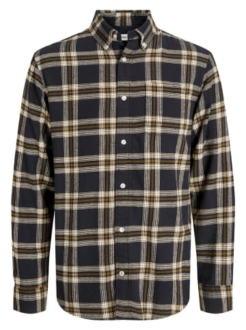 Jack & Jones Hemd in Hellbraun/ Schwarz/ Creme