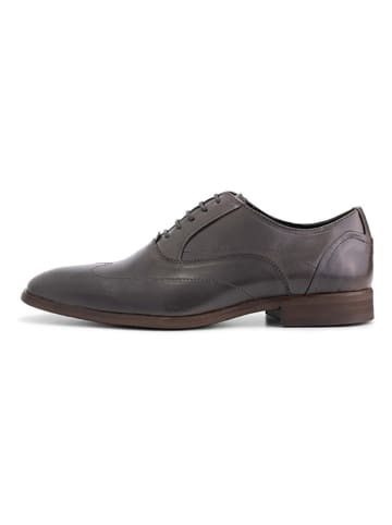 DENBROECK Leren veterschoenen "Platt St." bruin
