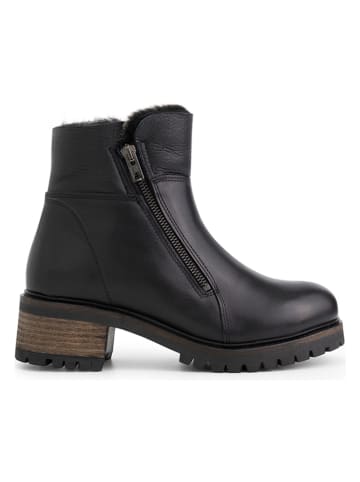 mysa Leder-Stiefeletten "Leliana" in Schwarz