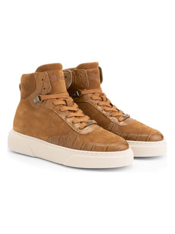 NoGRZ Leren sneakers "K.Cutter" lichtbruin