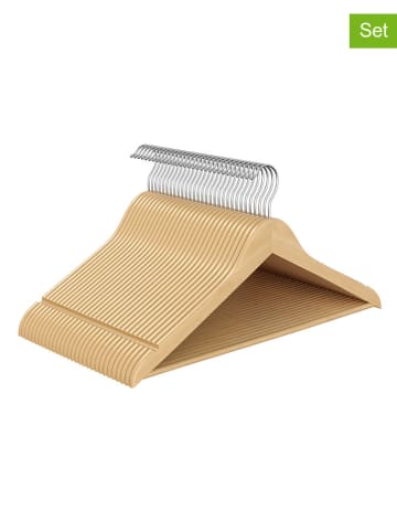 Songmics 30er-Set: Kleiderbügel in Hellbraun - (B)43 x (H)21 cm