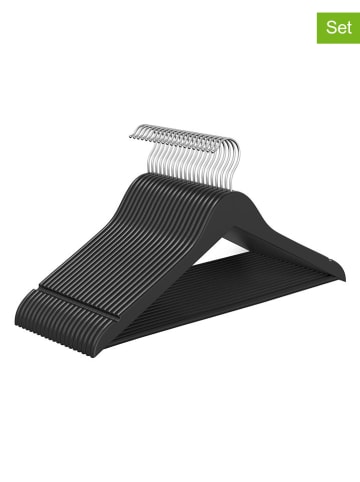 Songmics 20er-Set: Kleiderbügel in Schwarz - (B)43 x (H)21 cm