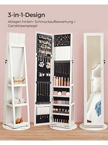 Songmics Lustro w kolorze białym - 55 x 161 cm