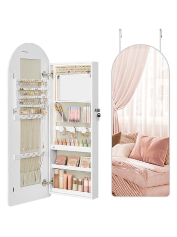 Songmics Lustro ścienne w kolorze białym - 42 x 108 x 10 cm