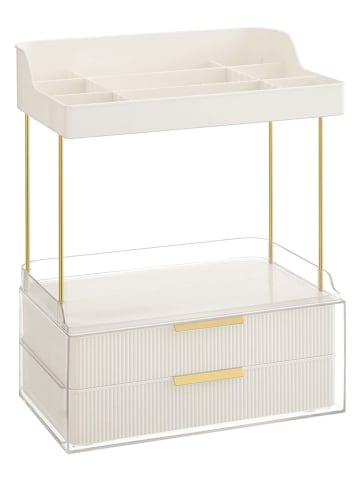 Songmics Organizer w kolorze złoto-białym na kosmetyki - 32 x 39 x 20 cm