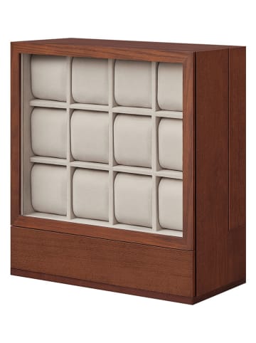 Songmics Szkatułka w kolorze brązowym na zegarki - 29,5 x 32,5 x 15 cm