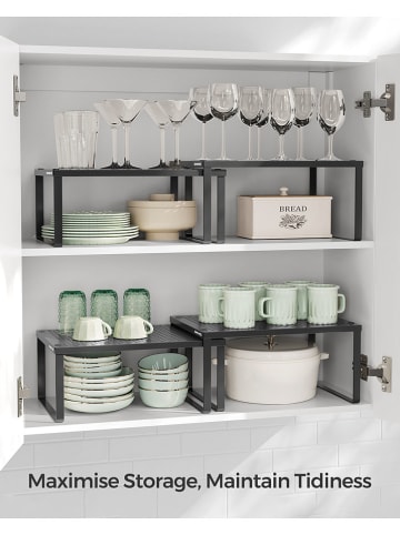 Songmics Regały (2 szt.) w kolorze czarnym na przyprawy