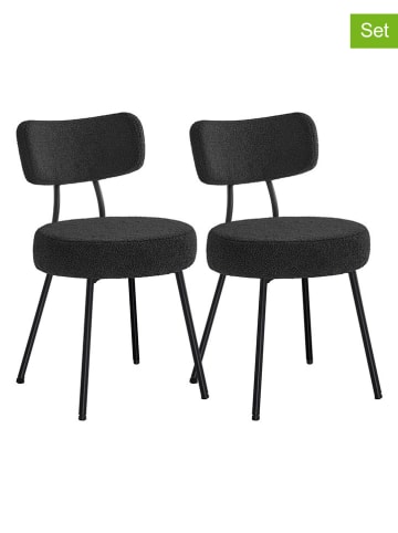 Songmics 2er-Set: Esszimmerstühle in Schwarz - (H)82,5 cm