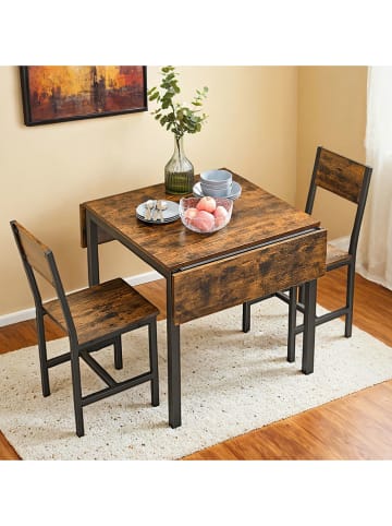 Songmics Eettafel bruin - (B)120 x (H)76 x (D)78 cm