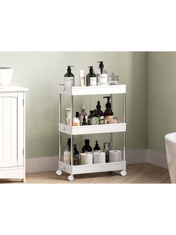 Songmics Badwagen in Weiß - (B)40 x (H)60 x (T)22 cm
