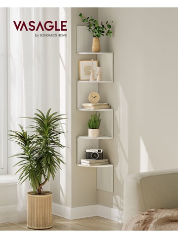 Songmics Regał w kolorze białym na książki - 20 x 126 x 20 cm