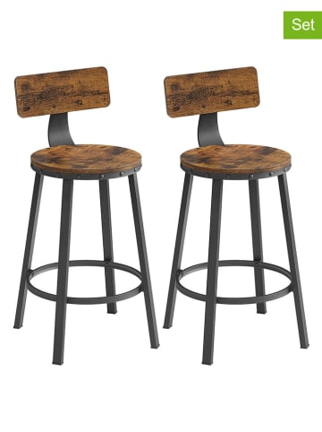 Songmics 2er-Set: Barhocker in Braun - (H)88,5 cm