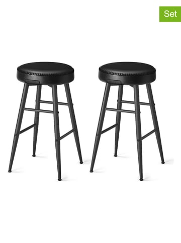 Songmics 2er-Set: Barhocker in Schwarz - (H)63 cm