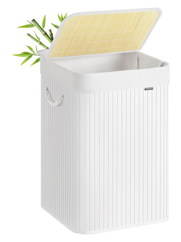 Songmics Kosz w kolorze białym na pranie - 40 x 61 x 40 cm