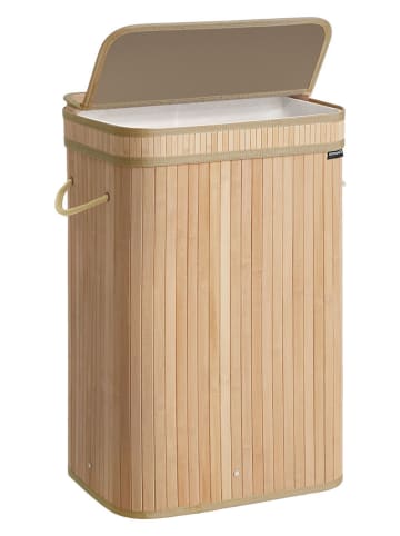 Songmics Kosz w kolorze jasnobrązowym na pranie - 42,5 x 61 x 31,5 cm