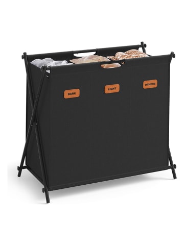 SONGMICS Wasmand zwart - (B)70 x (H)66 x (D)40 cm