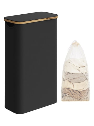 Songmics Wäschekorb in Schwarz - (B)42 x (H)70,5 x (T)22,5 cm