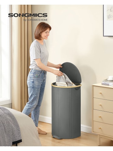 Songmics Wäschekorb in Grau - (B)42,5 x (H)75 x (T)32,5 cm