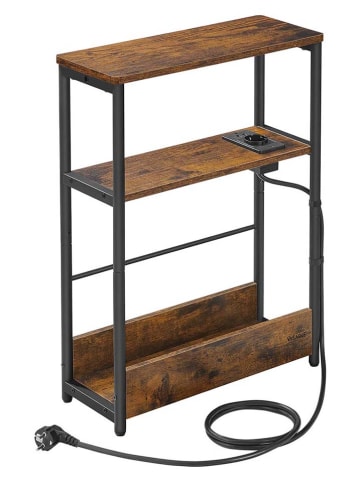 Songmics Bijzettafel bruin/zwart - (B)45 x (H)58 x (D)18 cm