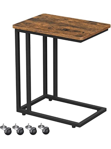 Songmics Bijzettafel bruin/zwart - (B)50 x (H)60 x (D)35 cm