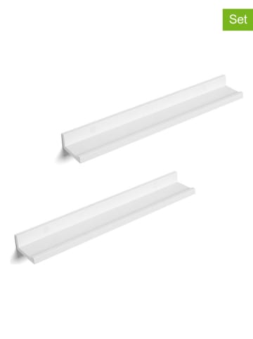 Songmics 2er-Set: Wandregale in Weiß - (L)60 cm