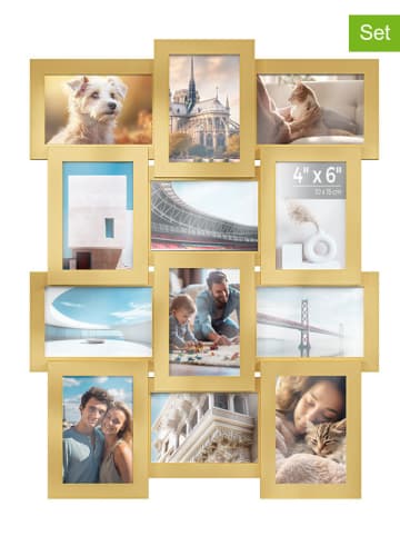 Songmics Ramki (12 szt.) w kolorze złotym na zdjęcia - 47,5 x 62 cm