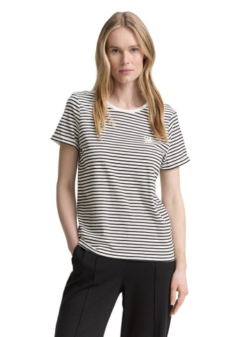 Tom Tailor Shirt in Weiß/ Schwarz