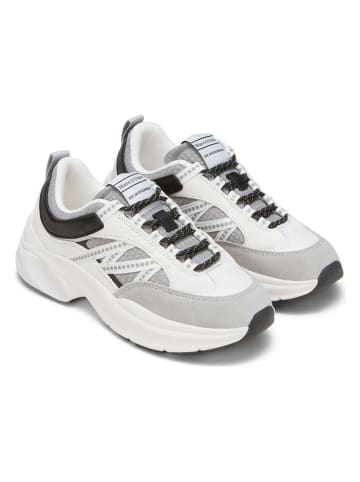 Marc O´Polo Leder-Sneakers in Weiß/ Grau