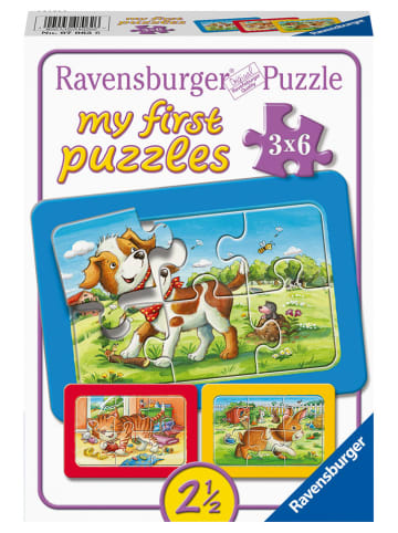 Ravensburger 6-częściowe puzzle (3 szt.) "My animal friends" - 2+