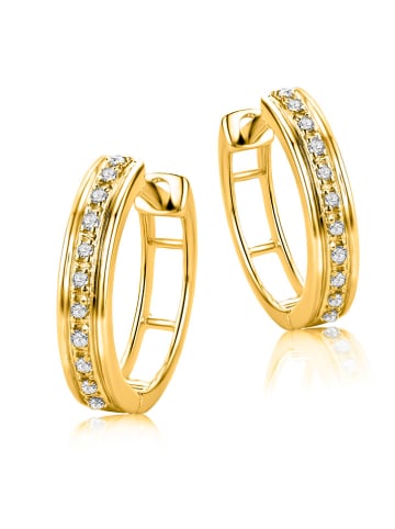 Revoni Gold-Creolen mit Diamanten