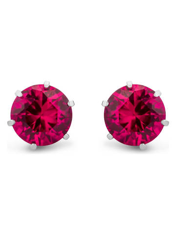 Diamant Exquis Złote kolczyki-wkrętki z rubinami