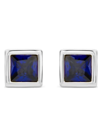 Diamant Exquis Złote kolczyki-wkrętki z szafirami