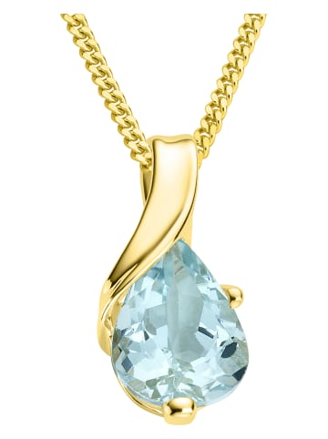 Diamant Exquis Gold-Halskette mit Anhänger - (L)45 cm