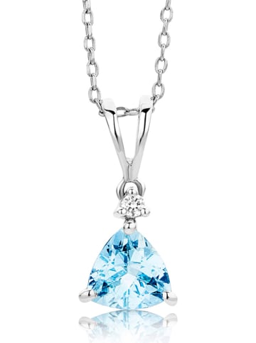 Revoni Weißgold-Halskette mit Diamant-Anhänger - (L)45 cm