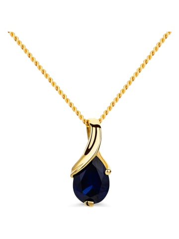 Diamant Exquis Gold-Halskette mit Anhänger - (L)45 cm