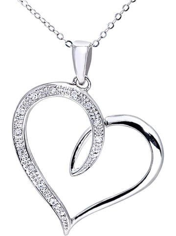 Revoni Weißgold-Halskette mit Diamant-Anhänger - (L)45 cm
