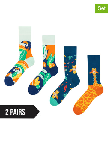 Dedoles 2er-Set: Socken in Blau/ Orange