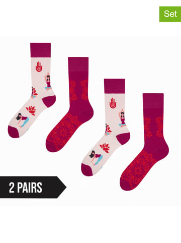 Dedoles 2er-Set: Socken in Fuchsia/ Weiß