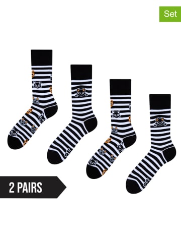 Dedoles 2er-Set: Socken in Schwarz/ Weiß