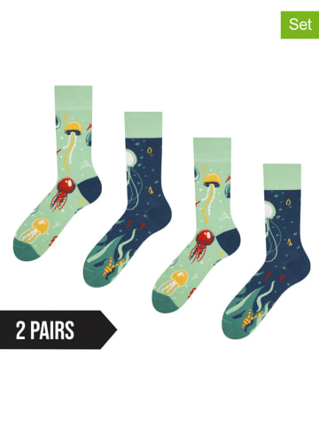 Dedoles 2-delige set: sokken lichtgroen/donkerblauw