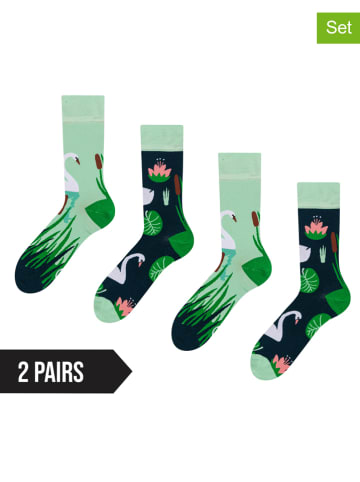 Dedoles 2er-Set: Socken in Hellgrün/ Dunkelblau
