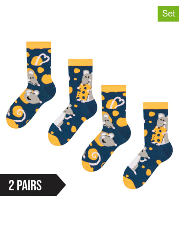 Dedoles 2er-Set: Socken in Blau/ Gelb