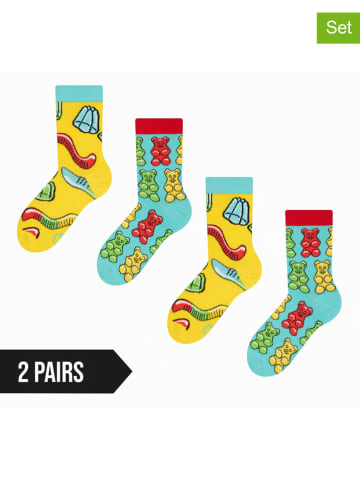 Dedoles 2er-Set: Socken in Gelb/ Türkis