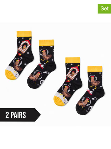 Dedoles 2er-Set: Socken in Schwarz/ Gelb